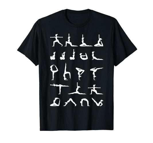 Yoga Poses Shirt: Funny Asana Yoga Lover Gift T-Shirt