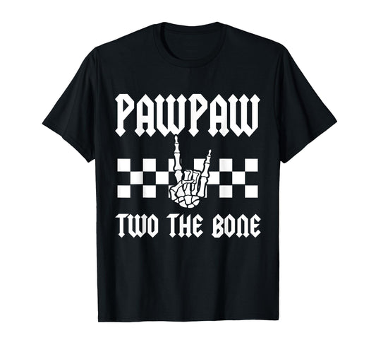 Pawpaw Two The Bone Skeleton Hand 2nd Birthday Boy Girl T-Shirt