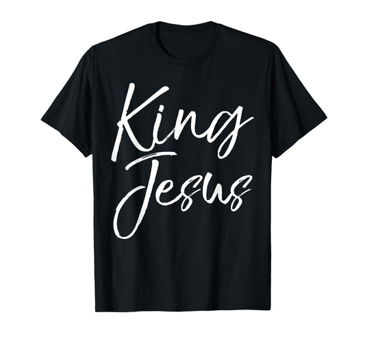 King Jesus Shirt Vintage Bold Cool Christian Royalty Tee