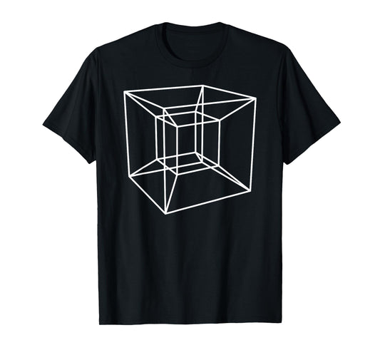 Tesseract Hypercube Sacred Geometry T-Shirt