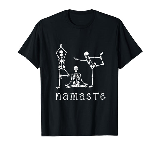 Namaste Skeletons Yoga Lover Gift for Yogi Workout Women T-Shirt