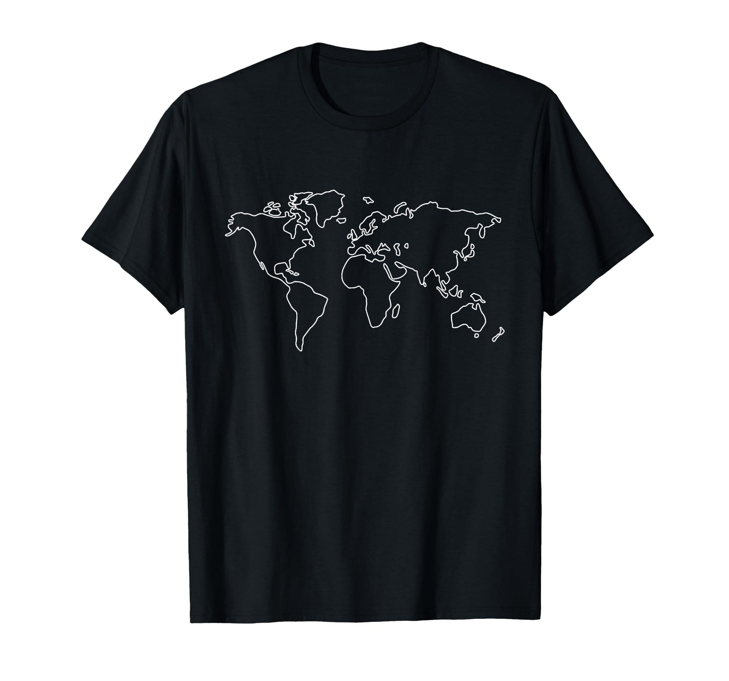 Minimalist Globe World Map T-shirt Travel Traveler Graphic T-Shirt