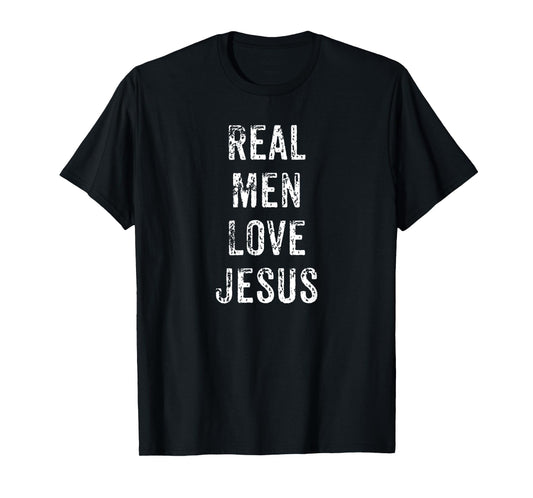 Funny Real Men Love Jesus Christian VBS Church Gift T-Shirt