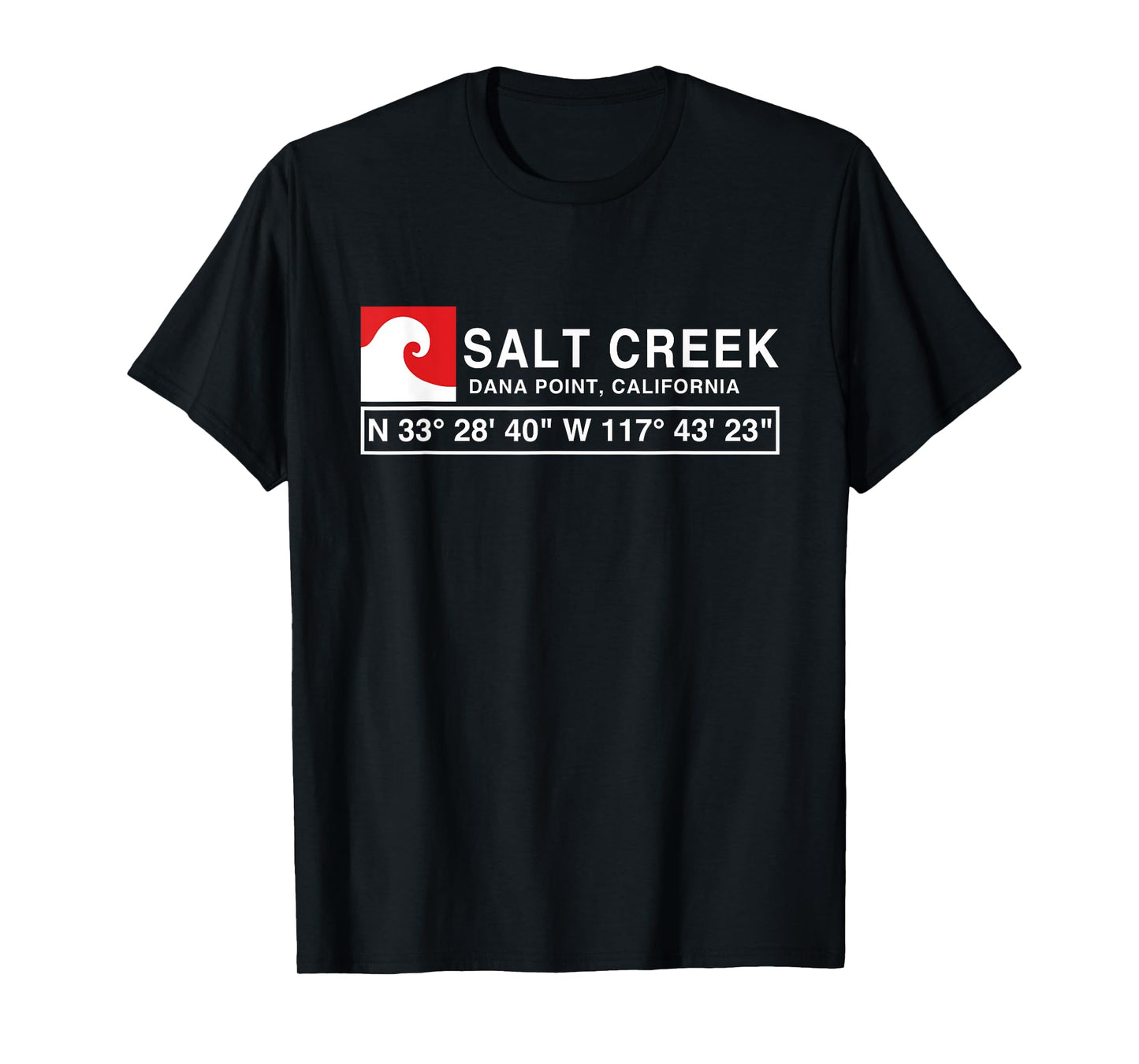 COOL SALT CREEK SURF T-SHIRT WITH GPS COORDINATES T-Shirt