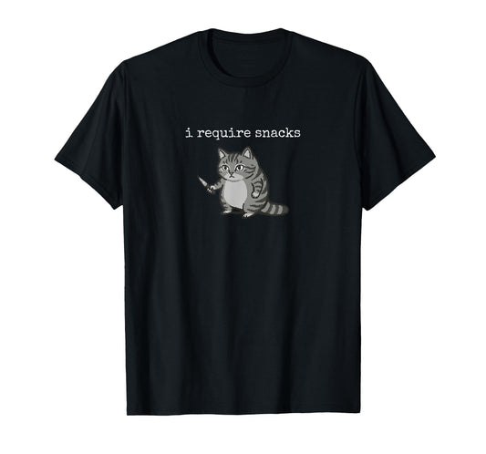 I Require Snacks Cat T-Shirt