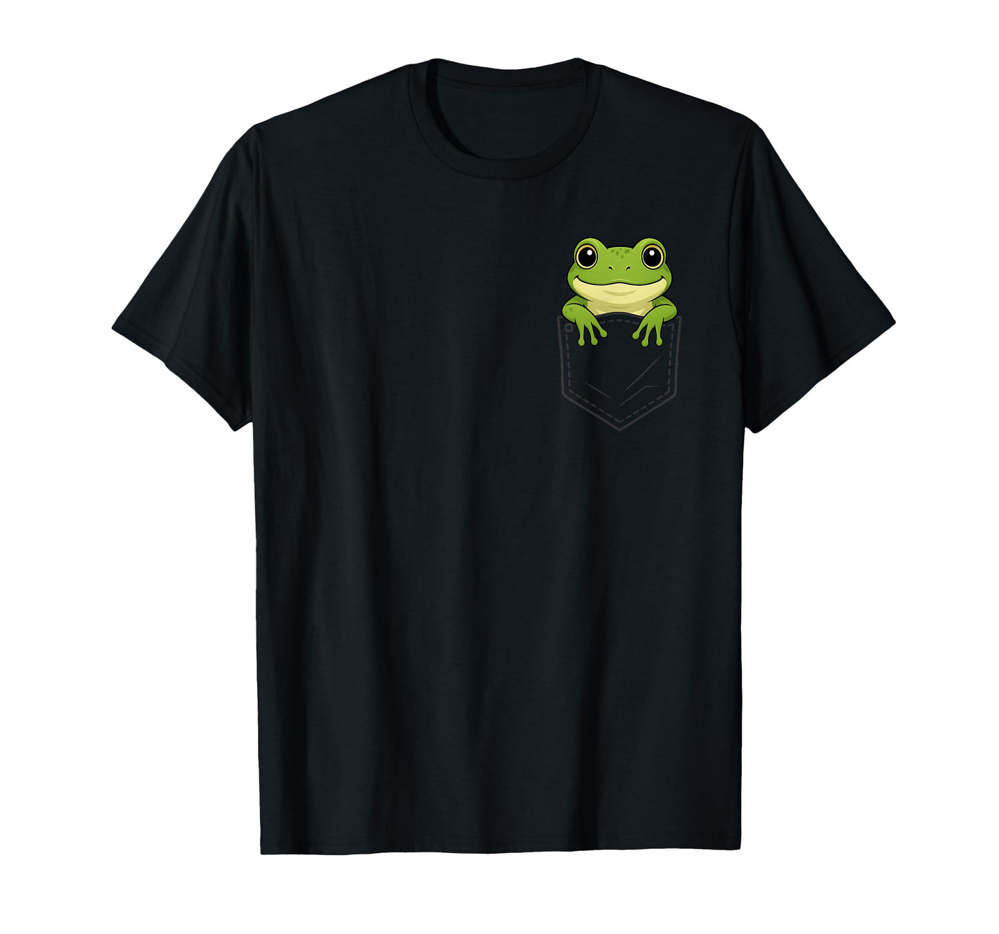 Funny Frog Peeking in Pocket Animal Lover Men Women Kids T-Shirt