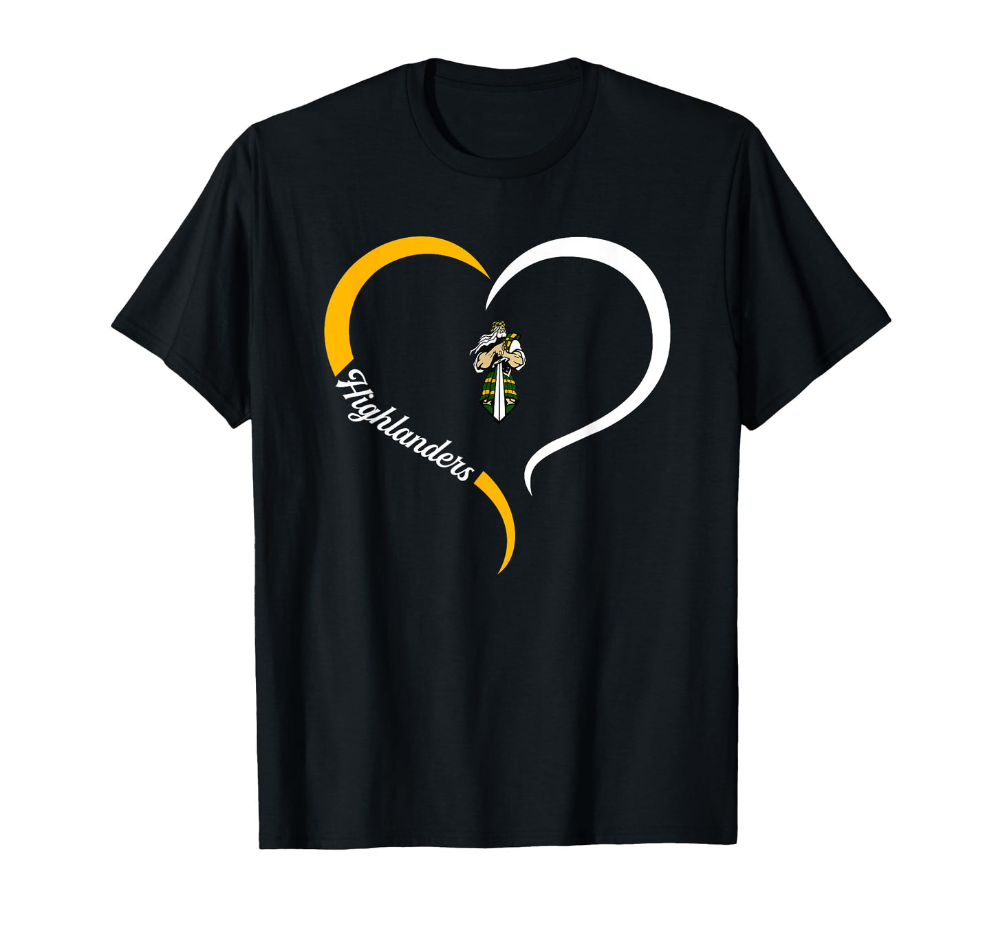 Floyd Central Highlanders Logo Half Heart Slogan HS T-Shirt