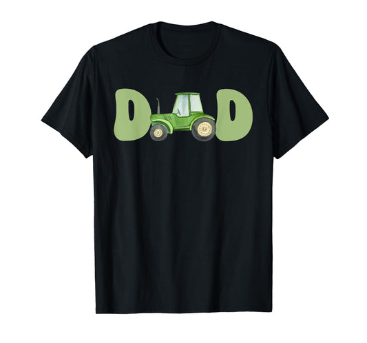 Dad of The Birthday Boy Tractors Farm Trucks Farmer Family T-Shirt