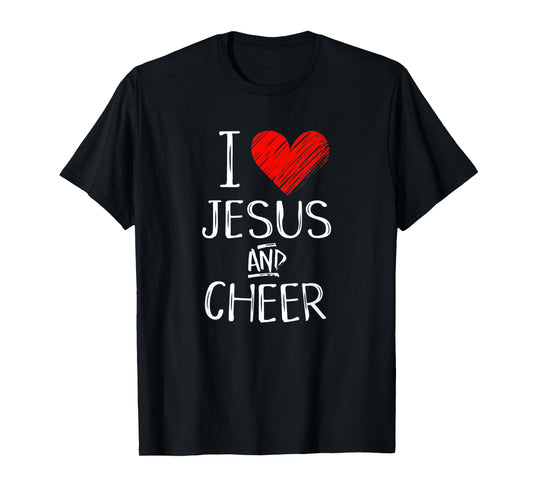 I Love Jesus And Cheer Christian Cheerleading Sport Shirt