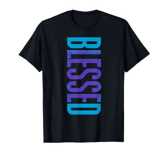 Blessed Streetwear Tee Purple Color Aqua Matching Outfit T-Shirt