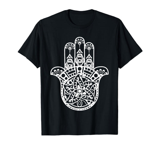 Spiritual Hamsa Hand Fatima Palm Good Luck Eye Khamsa Gifts T-Shirt
