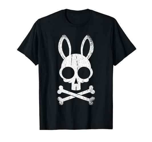 Jolly Roger Funny Bunny Skull Crossbones Egg Hunt Easter Day T-Shirt