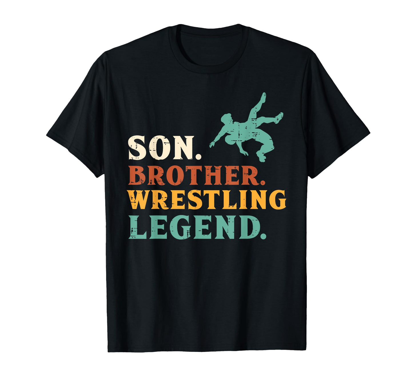 Son Brother Wrestling Legend Retro Wrestler Boys Kids Youth T-Shirt