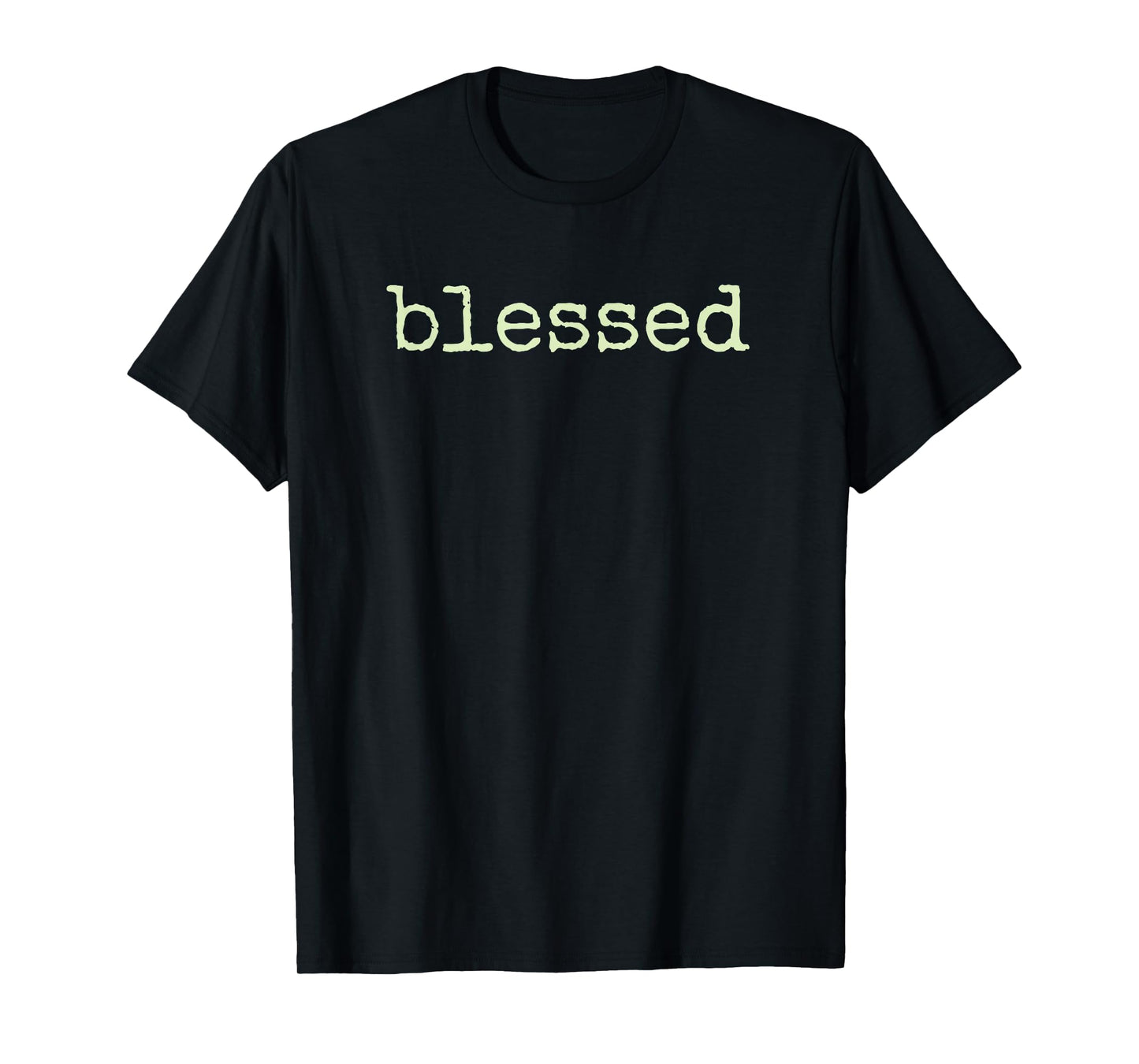 Blessed Christian Faith Minimalist Text T-Shirt