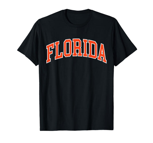 Vintage Florida Men Florida Women Retro Blue Orange FL Tee T-Shirt