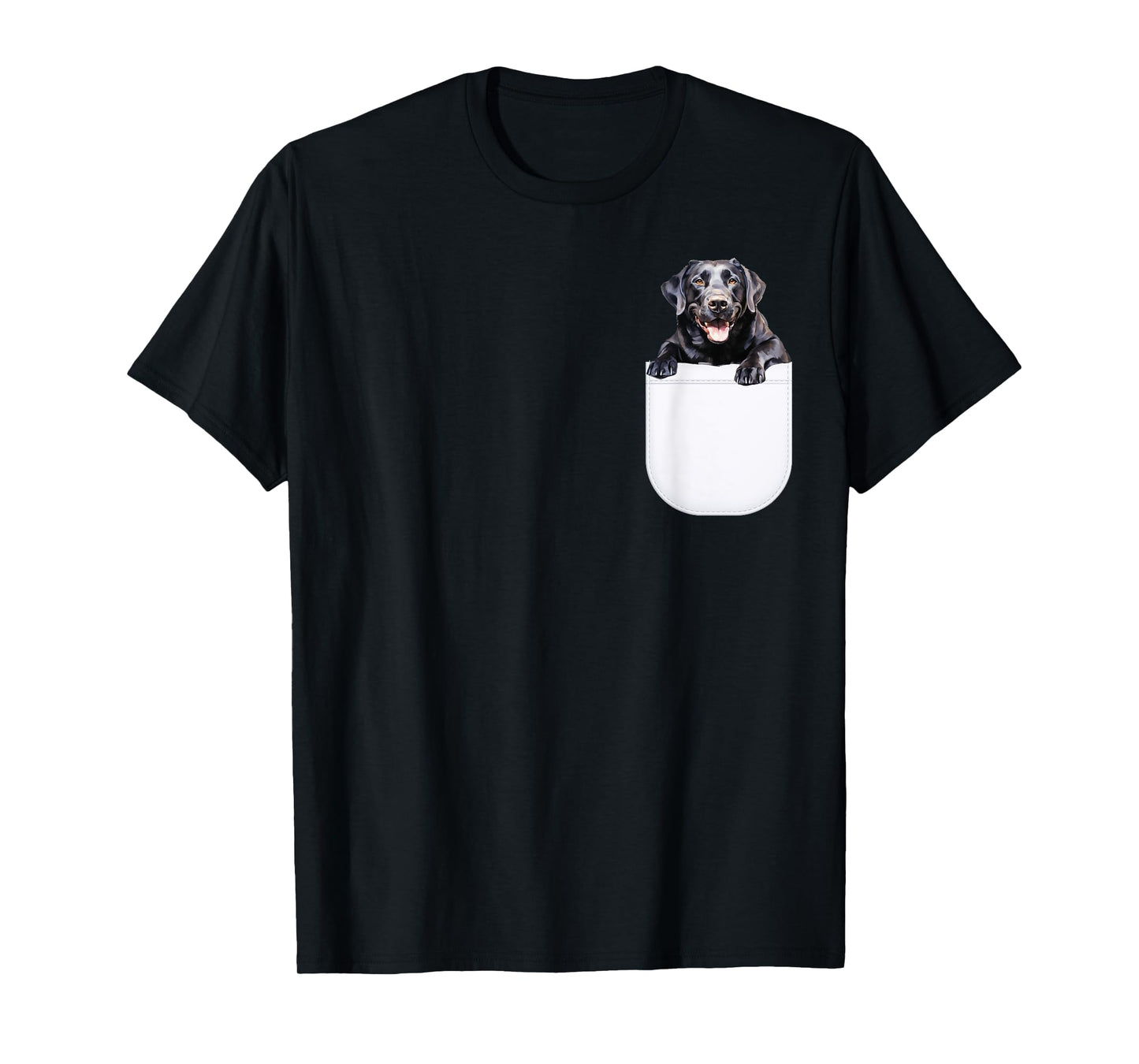 Black Labrador Dog In Pocket, Black Lab Dog Owners Lover Men Women Girls Kids T-Shirt