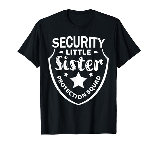 Funny Brother Security Little Sister Protection Squad Boys T-Shirt