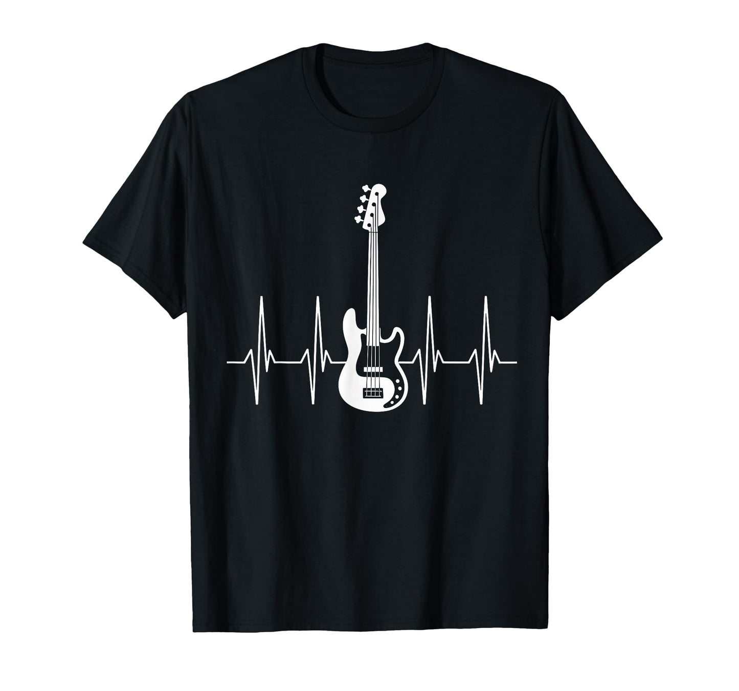 Guitar Heartbeat Bass Guitar Player Musician T-Shirt