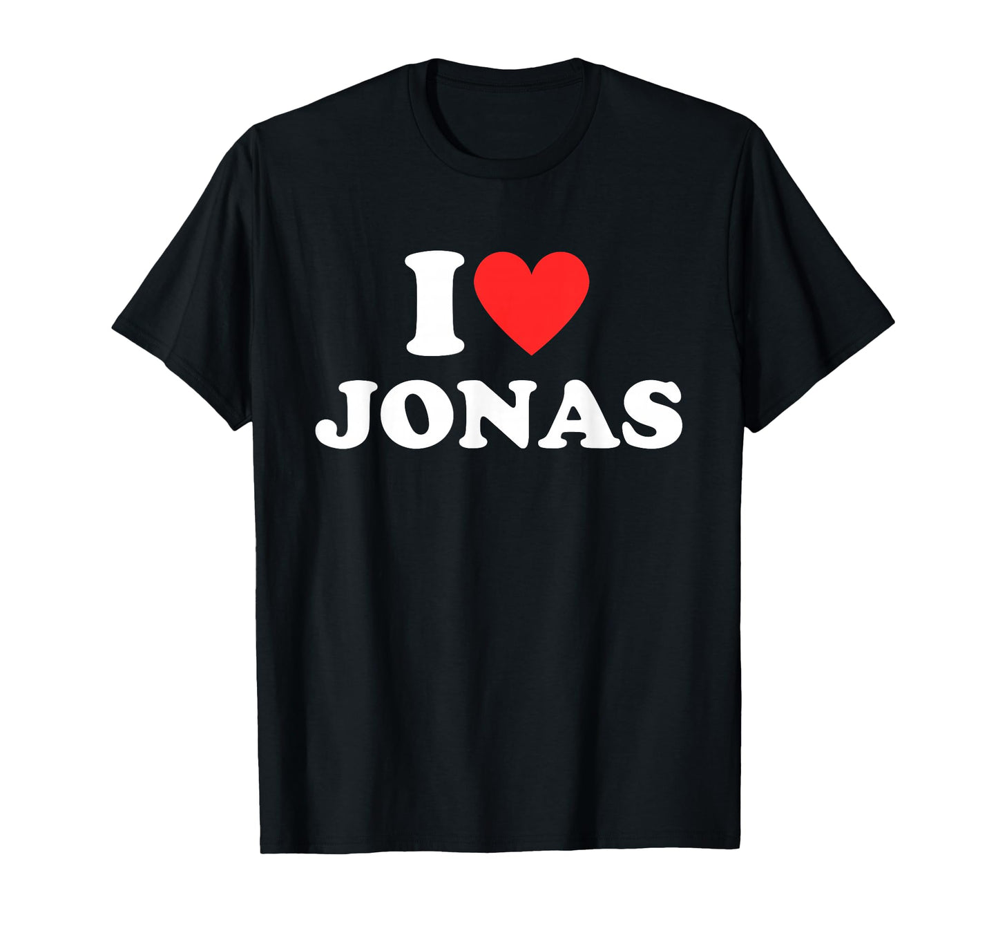 I Heart (Love) Jonas Personalized First Name Jonas Groovy T-Shirt