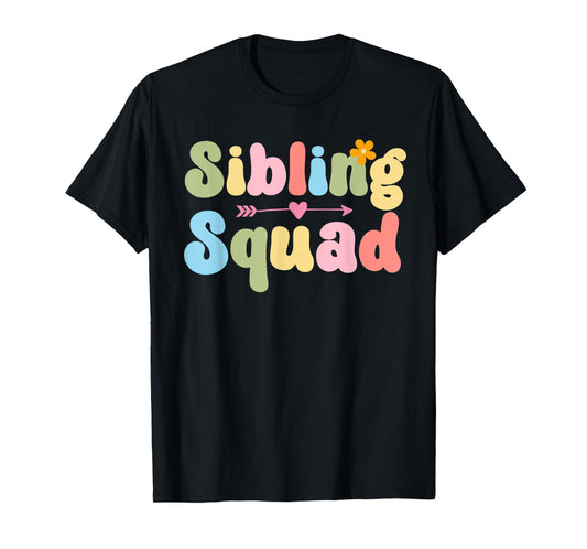 Funny Sibling Squad Family Matching Sister Brother Siblings T-Shirt
