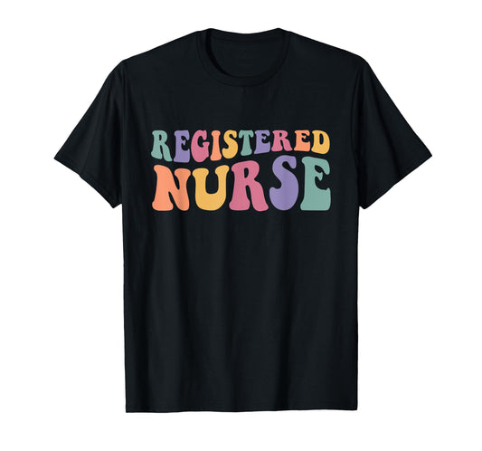 RN Nurse Groovy Registered Nurse Nursing School Women T-Shirt