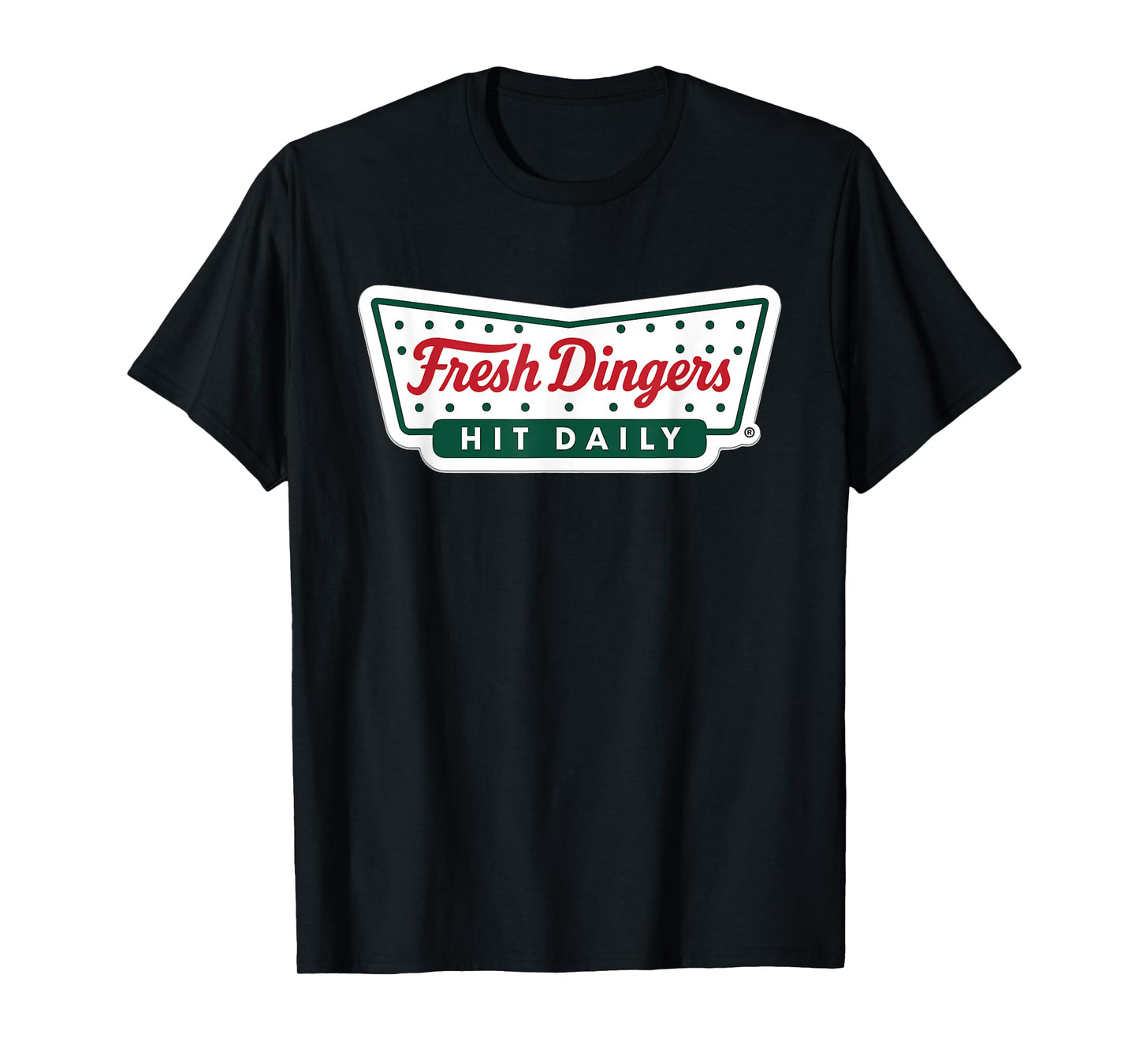 Baseball Fresh Dingers Retro Logo Hit Daily Parody T-Shirt