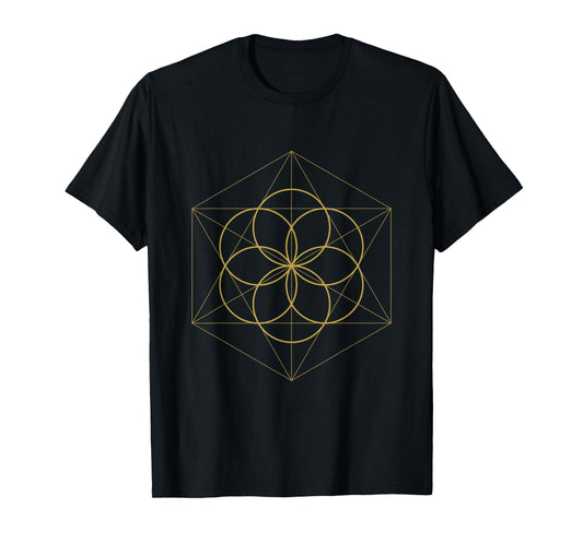 Sacred Geometry Seed of Life Spiritual Astrology Mandala Art T-Shirt