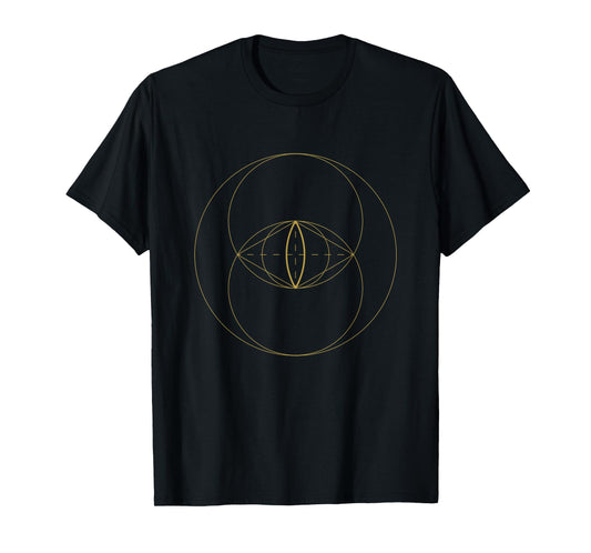 Sacred Geometry Vesica Piscis Spiritual Geometric T-Shirt