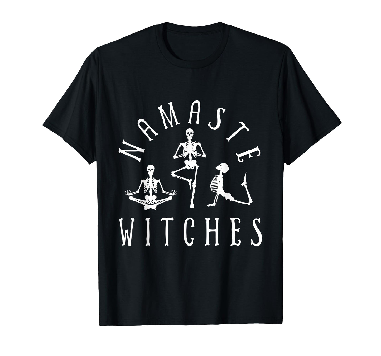 Namaste Witches Skeleton Yoga Funny Halloween T-Shirt