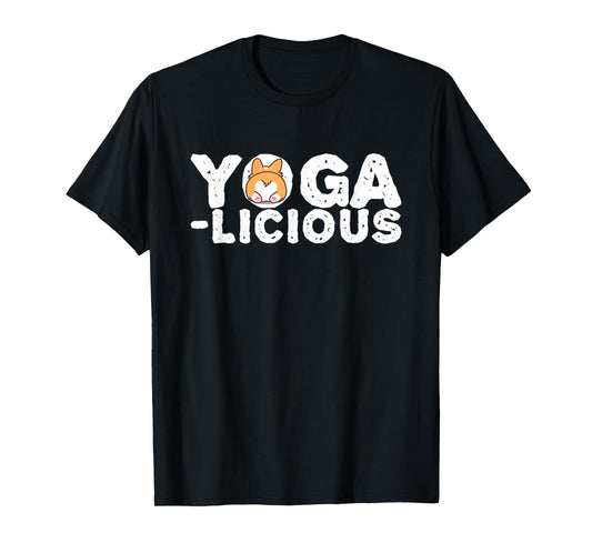 Yogalicious T-Shirt- Fun Cute Yoga Meditation Stretching Tee T-Shirt