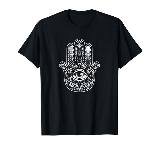 STUNNING KNOTWORK TATTOO HAMSA HAND OF FATIMA T-SHIRT T-Shirt