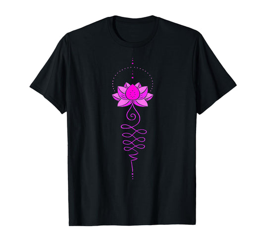 Unalome Tattoo Lotus Flower Tree Meditation Boho Zen Yoga T-Shirt