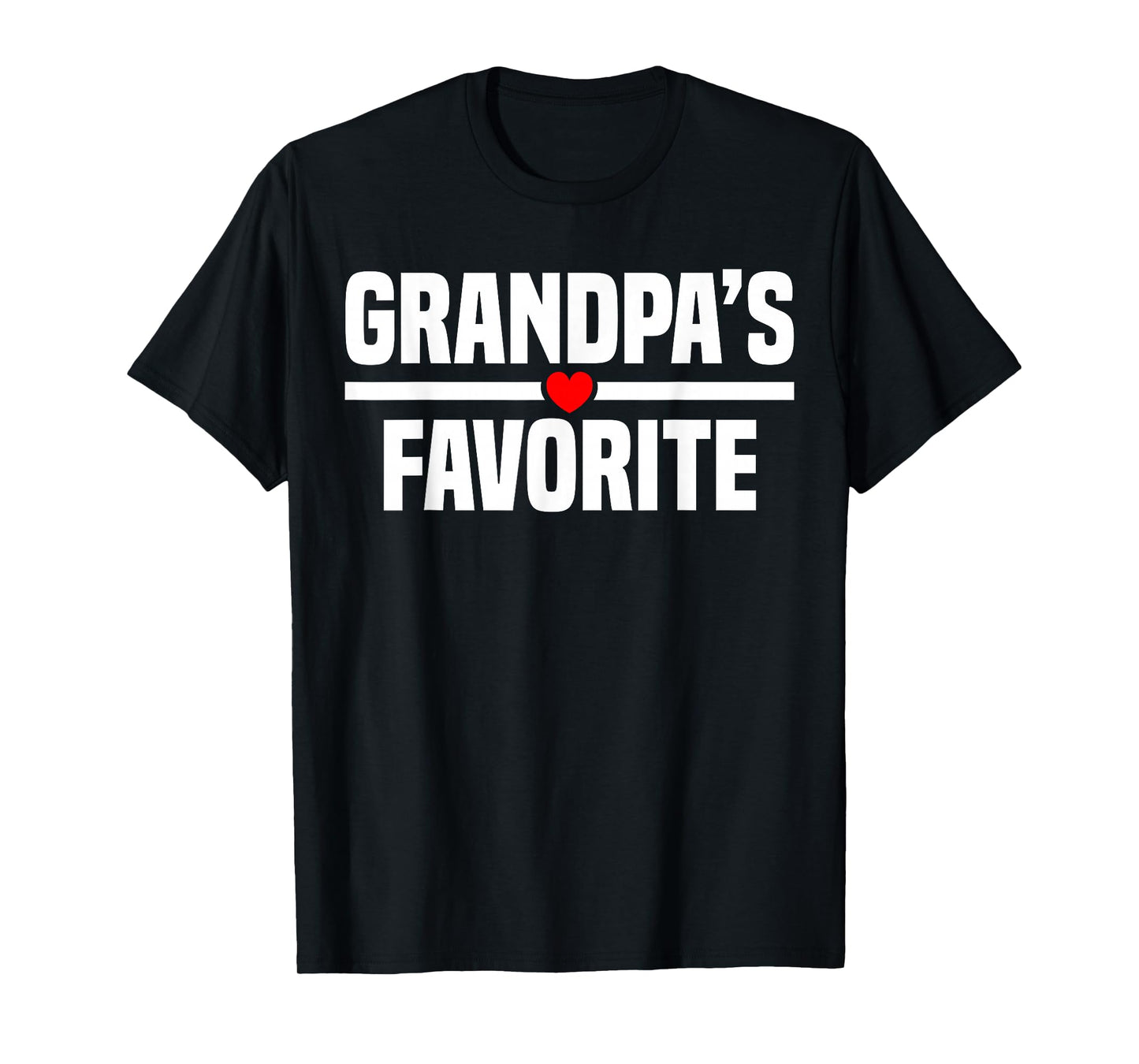 Grandpas Favorite Grandchild Funny Grandson Granddaughter T-Shirt