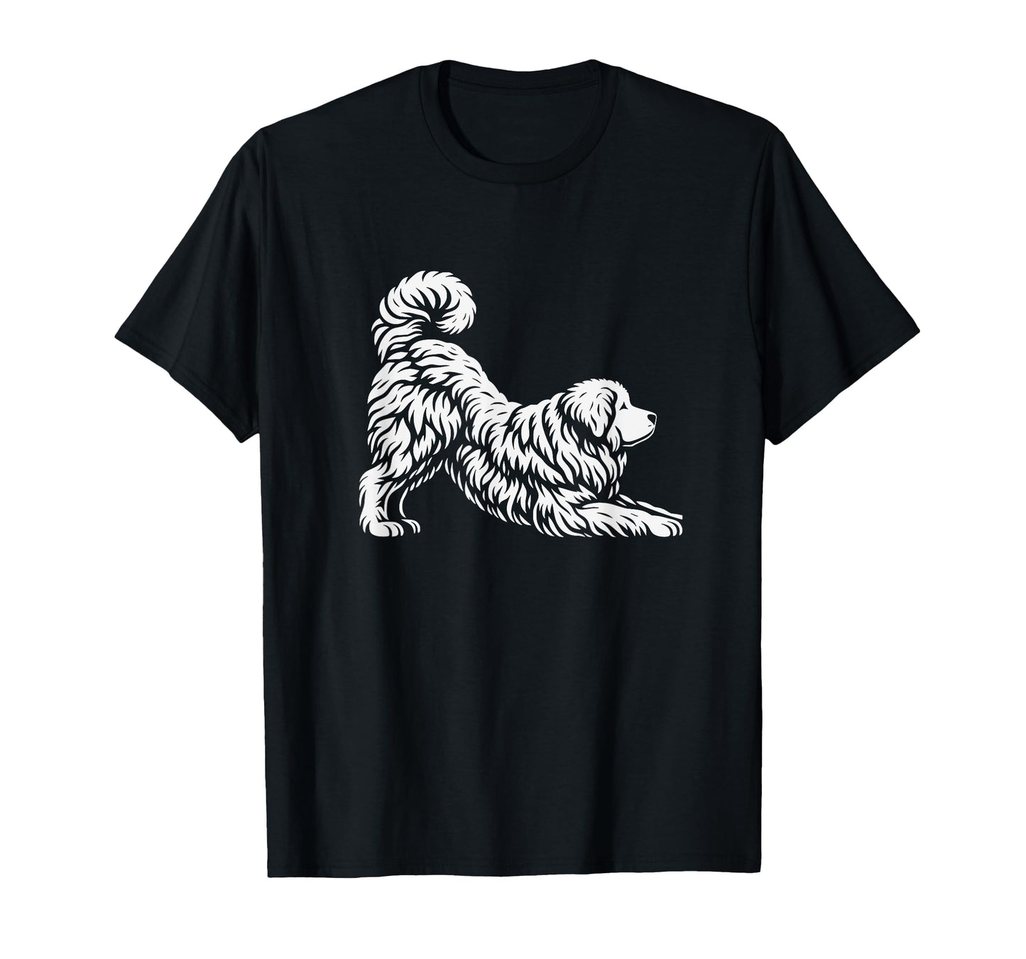 Great Pyrenees Dog Yoga Pose Graphic Design T-Shirt