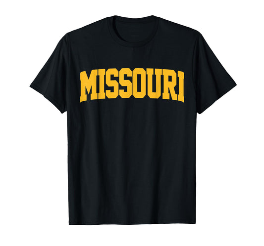 Retro Missouri Tee Vintage Missouri Black Gold Fun Throwback T-Shirt