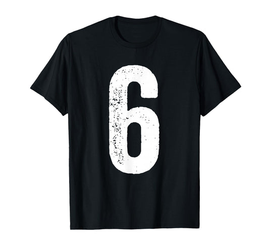 6th Birthday 6 Years Uniform Sports Team Jersey Number 6 T-Shirt