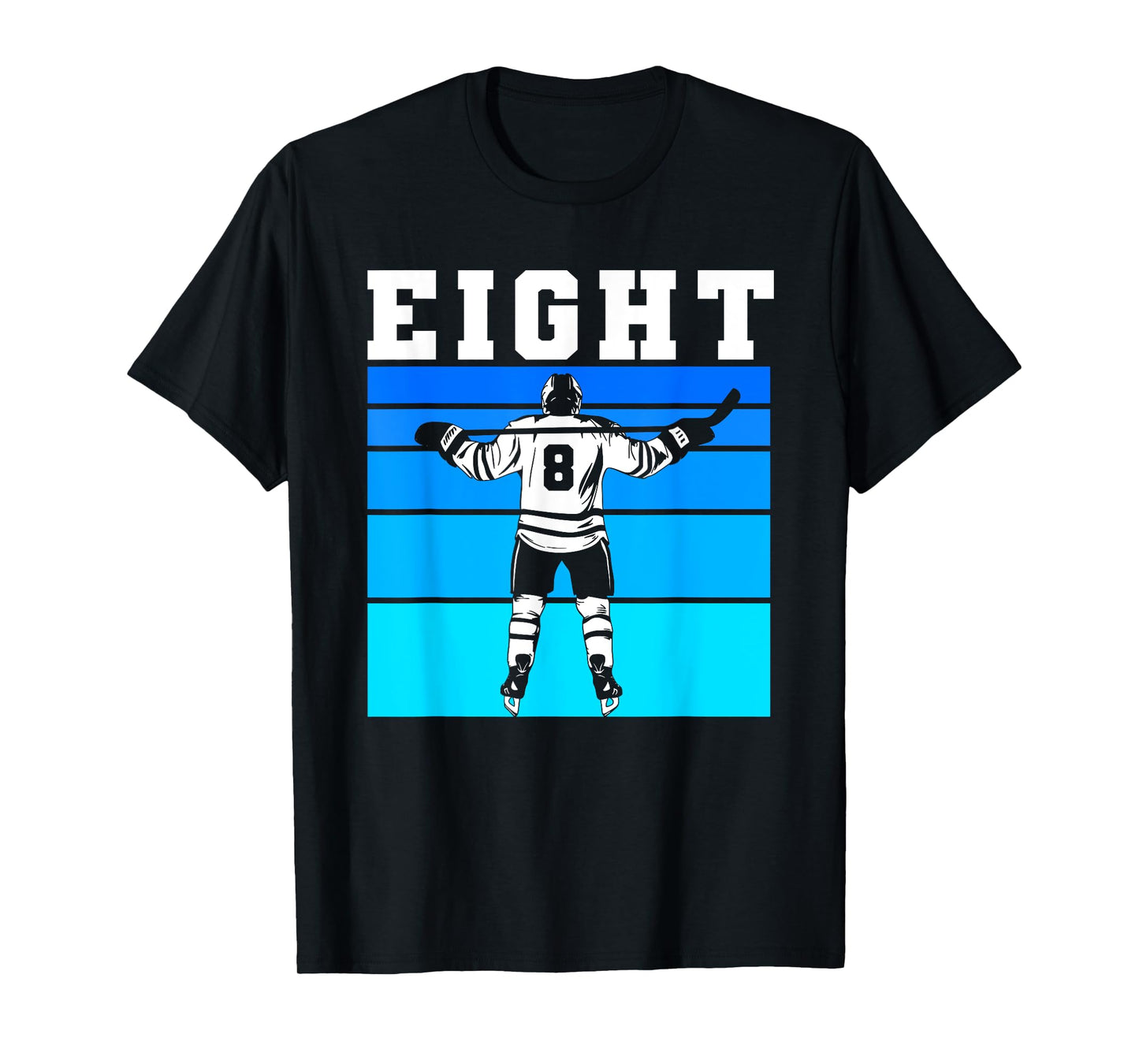 Hockey Boy 8th Birthday Eight Ice Hockey Birthday Party T-Shirt