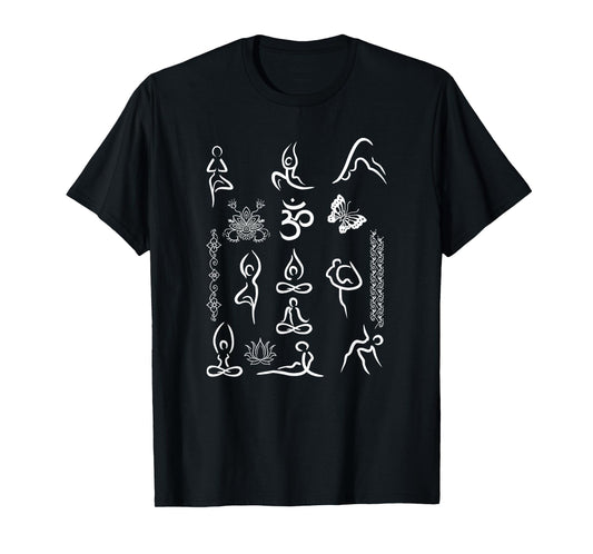 Yoga Lotus Position Asana Om Namaste Yogi Meditation Gift T-Shirt