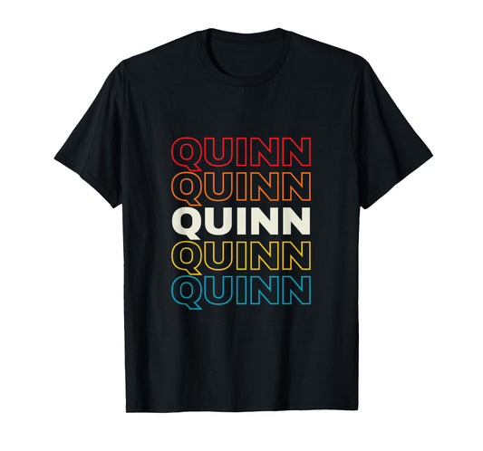 I Love Quinn Personalized Retro Sunset First Name T-Shirt