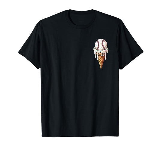 Baseball Drip with Melting Ice Cream Drippy Lovers T-Shirt