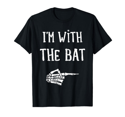 I'm with the bat funny matching couple costume halloween T-Shirt