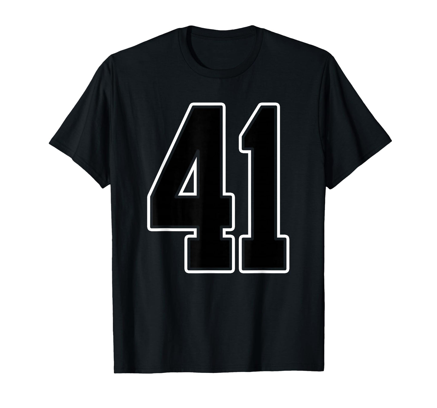 Black and White Number 41 Jersey Player Uniform #41 Fan T-Shirt