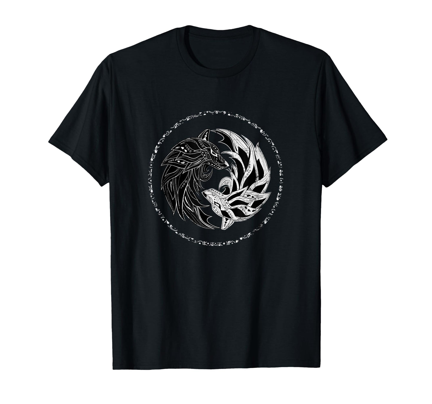 Yin Yang, Wolf, Wolves, Yinyang, Chi Gong TaiChi, Yin-Yang Bagua T-Shirt