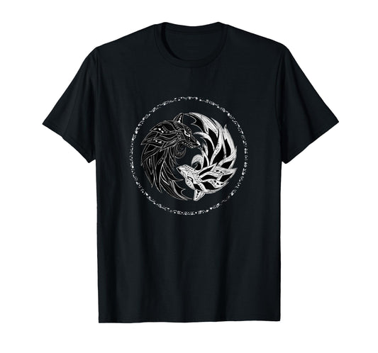 Yin Yang, Wolf, Wolves, Yinyang, Chi Gong TaiChi, Yin-Yang Bagua T-Shirt
