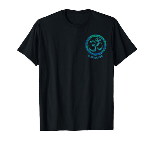 The Ohm, Om or Aum symbol. More artwork on back T-Shirt
