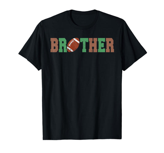 Brother of the 1 Year old Football 1st Year Down Birthday T-Shirt