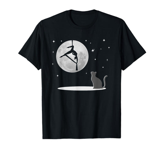 Fly Aerial Yoga Hammock Silks, Stars and Moon Cat, Cat Lover T-Shirt for Men Women Girls Kids