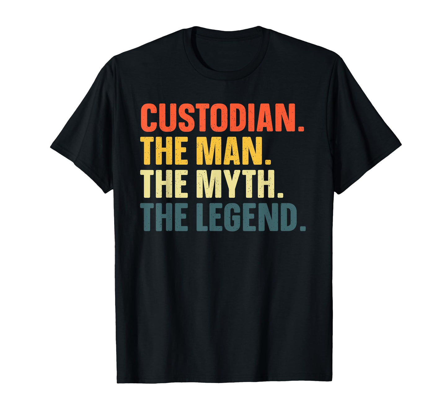 Custodian Art For Men Janitor School Custodian Appreciation T-Shirt