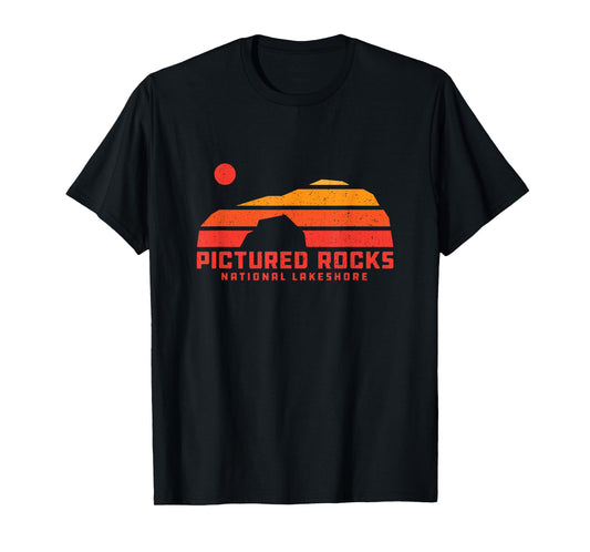 Lover’s Leap Sanstone Cliffs Pictured Rocks Michigan 70s 80s T-Shirt