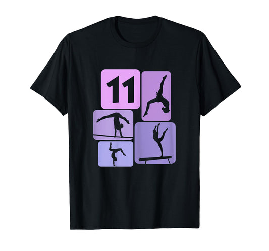 11th Birthday Girl Gymnast Acrobatic 11 Years Gymnastics T-Shirt